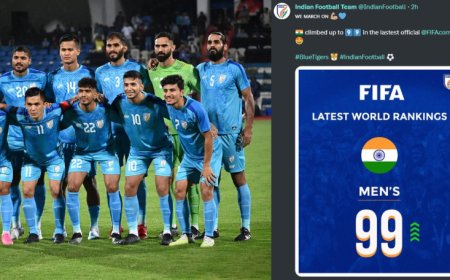 Team India enters sub-100 FIFA ranking for the first time since 2018