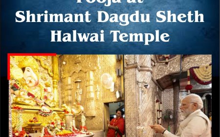 Prime Minister Narendra Modi visits Shrimant Dagdusheth Halwai Ganapati temple in Pune