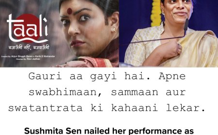 Sushmita Sen nailed her performance as transgender activist Shreegauri Sawant in Taali