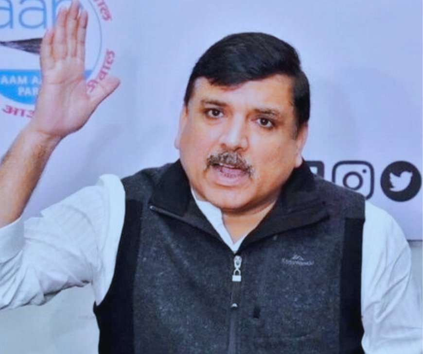 Opposition leaders protest outside Parliament over Sanjay Singh's suspension