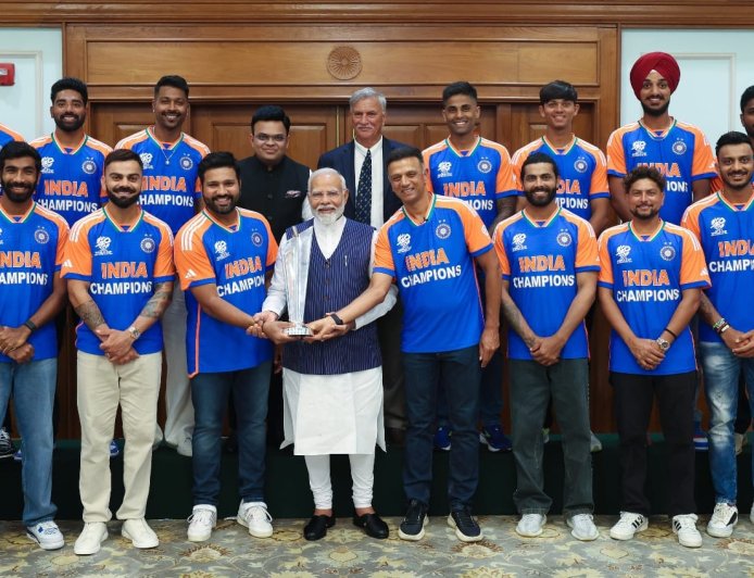 "An Excellent meeting with our Champions!" PM Modi