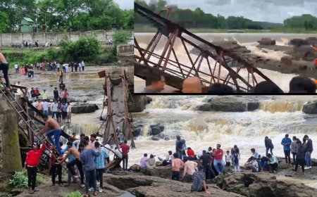 पुणे में इंद्रायणी नदी पर पुल टूटा, 2 की मौत, कई घायल — हादसे का दर्दनाक वीडियो वायरल