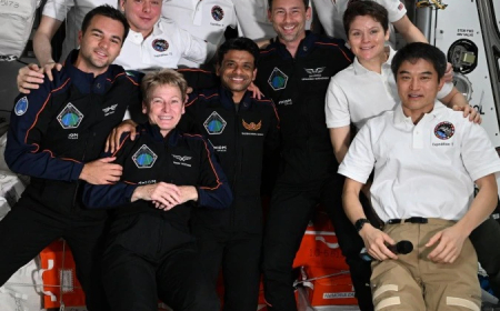 भारतीय एस्ट्रोनॉट शुभांशु शुक्ला समेत चारों एस्ट्रोनॉट्स 28 घंटे के सफर के बाद सफलतापूर्वक पहुंचे इंटरनेशनल स्पेस स्टेशन.