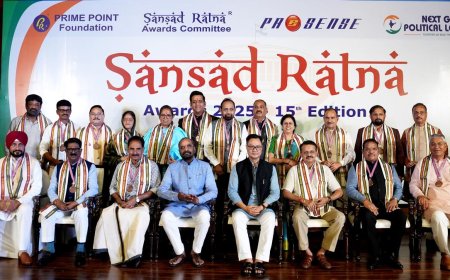 संसद रत्न पुरस्कार 2025: रवि किशन, सुप्रिया सुले, नरेश म्हस्के सहित 17 सांसद सम्मानित