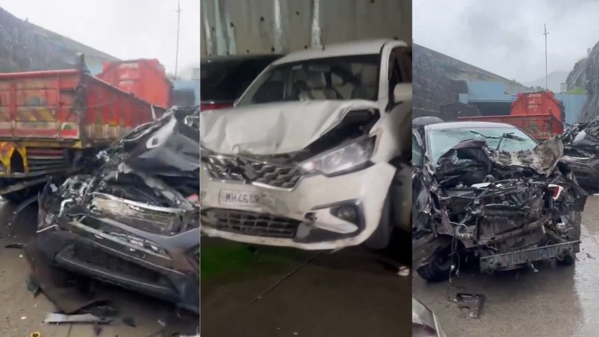 मुंबई-पुणे एक्सप्रेसवे पर भीषण हादसा: 25 गाड़ियां आपस में टकराईं, एक महिला की मौत, 21 घायल