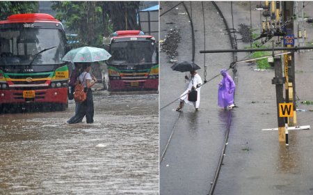 मुंबई में चौथे दिन मूसलाधार बारिश, रेड अलर्ट जारी, जनजीवन अस्त-व्यस्त
