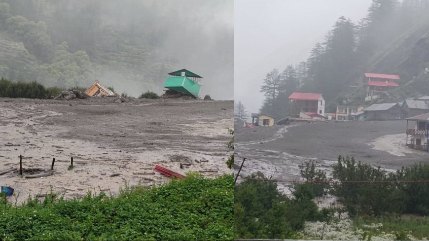पर्वतीय आपदा: उत्तरकाशी के गांव में बादल फटा, 20+ होटल बह गए, दर्जनों लापता