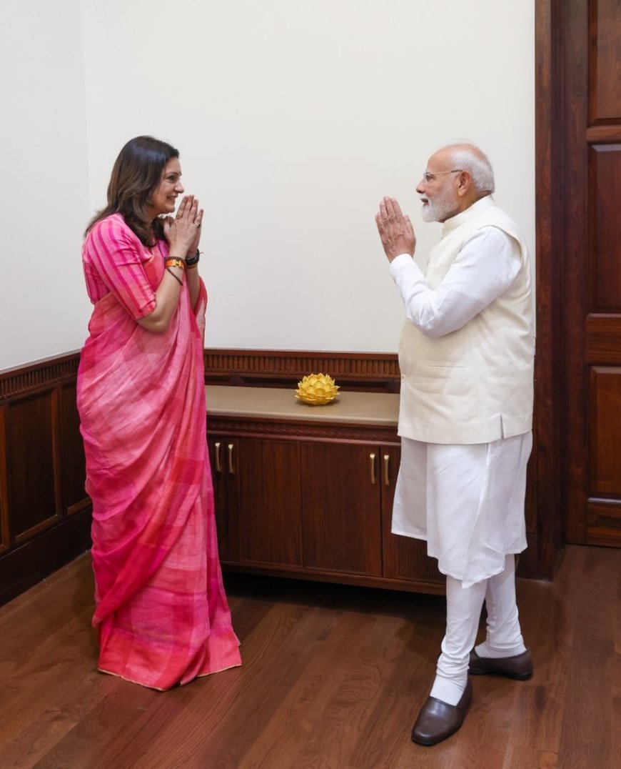 प्रियंका चतुर्वेदी की PM मोदी से मुलाकात ने बढ़ाई सियासी हलचल, राजनीतिक समीकरणों पर उठे सवाल