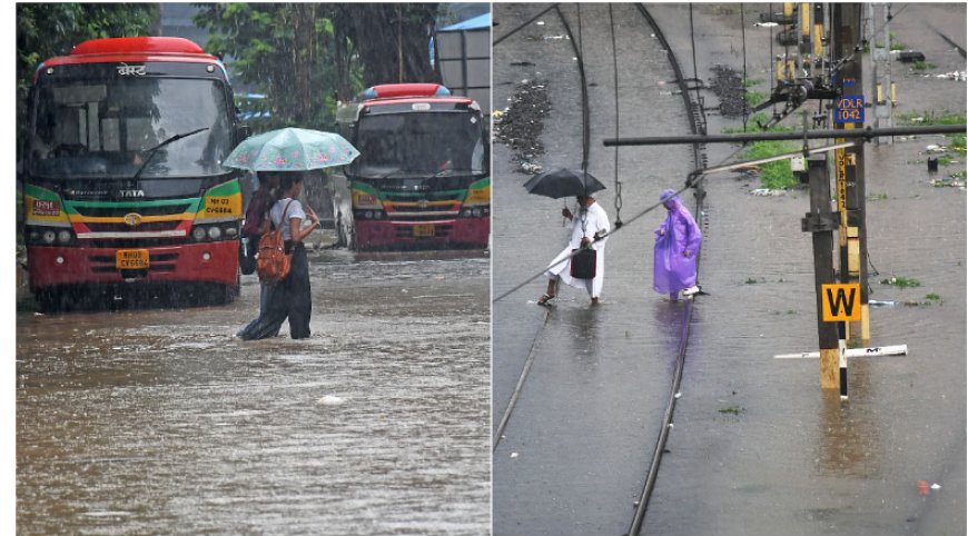 मुंबई में चौथे दिन मूसलाधार बारिश, रेड अलर्ट जारी, जनजीवन अस्त-व्यस्त