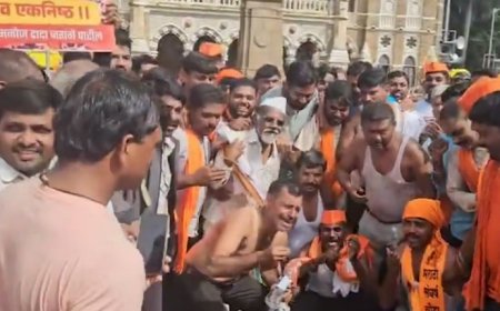 मुंबई में मराठा आरक्षण आंदोलन से बढ़ी अफरा-तफरी, पुलिस बेबस