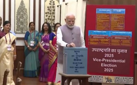 15वें उपराष्ट्रपति चुनाव के लिए मतदान शुरू, PM मोदी ने सबसे पहले डाला वोट