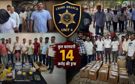 क्राइम ब्रांच यूनिट 4 को मिली बड़ी सफलता. 14 आरोपियों सहित लगभग 14 करोड़ की ड्रग्स हुई जप्त..मीरा भाईंदर शहर मे ड्रग्स पेडलरो का फैला जाल