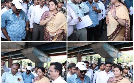 Mayor Dimple Mehta Inspects Delayed Pipeline Project on National Highway