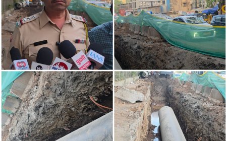 Traffic Police Direct Speedy Completion of Surya Water Pipeline Work Amid Kashimira Congestion