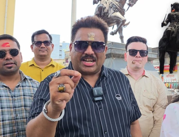 छत्रपति शिवाजी महाराज की प्रतिमा हटाने की साजिश?” — मनसे का प्रशासन पर बड़ा आरोप