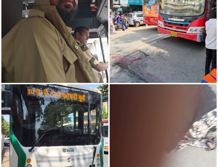 Sanitation Worker Seriously Injured After Bus Runs Over Her Leg During Protest Outside MBMC