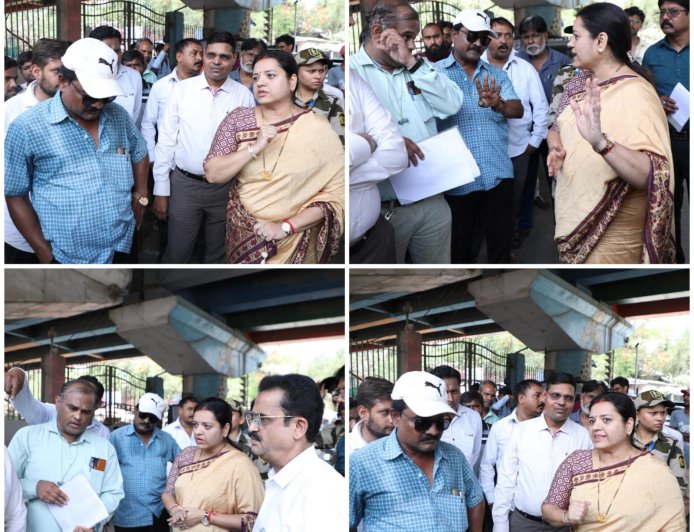 Mayor Dimple Mehta Inspects Delayed Pipeline Project on National Highway