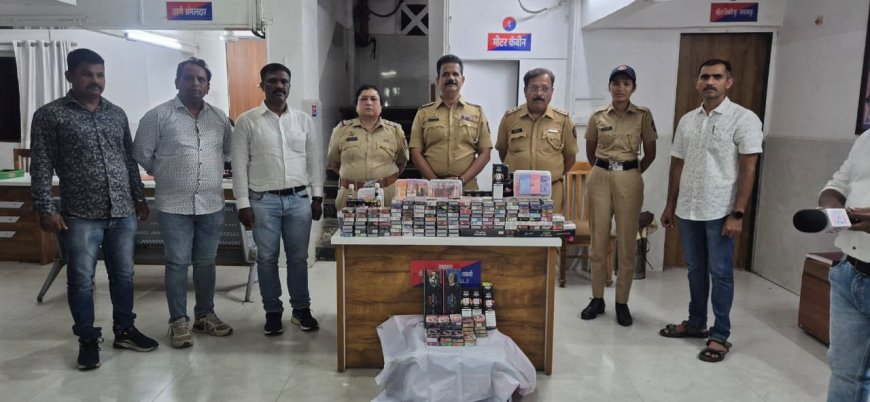 मीरा रोड में प्रतिबंधित ई-सिगरेट पर पुलिस की बड़ी कार्रवाई, ₹2 लाख का माल जब्त; तीन गिरफ्तार