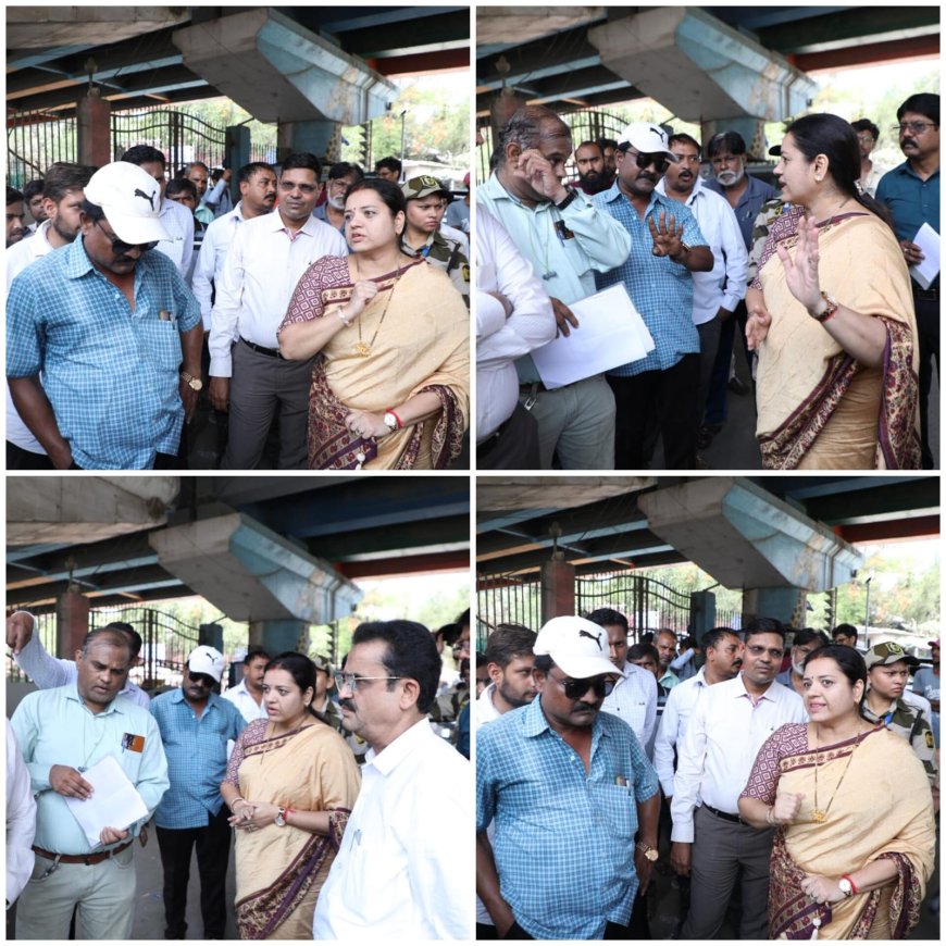 Mayor Dimple Mehta Inspects Delayed Pipeline Project on National Highway