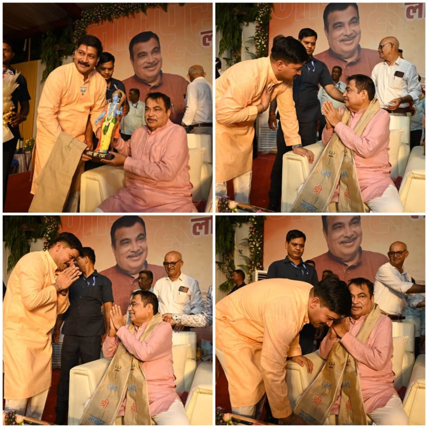 Mira-Bhayandar BJP Youth President Ranveer Vajpayee Meets Nitin Gadkari on His Birthday