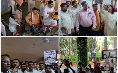 Congress Stages ‘Matka Phod’ Protest Against Water Shortage in Mira-Bhayandar, Warns of Intensified Agitation