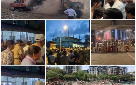 Bulldozer Action on Alleged Illegal Noori Mosque in Bhayandar; Civic Demolition Drive Completed Peacefully