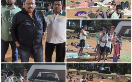 आनंद दिघे मैदान में सो रहे प्रवासी नागरिकों का मनसे ने किया निरीक्षण, पुलिस जांच की मांग