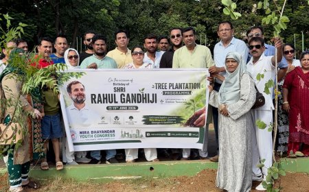 राहुल गांधी के जन्मदिन पर मीरा-भाईंदर युवा कांग्रेस का भव्य वृक्षारोपण अभियान