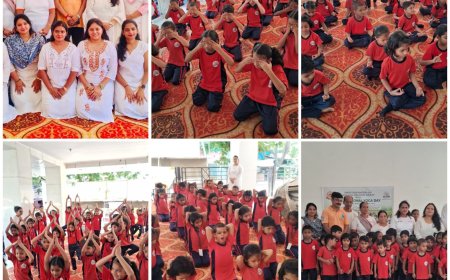 सेंट ऑगस्टियन स्कूल में अंतरराष्ट्रीय योग दिवस का भव्य आयोजन, सृष्टि फाउंडेशन और अभिलाषा एजुकेशन सोसायटी का संयुक्त प्रयास