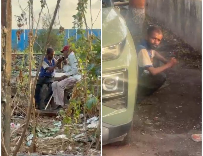 नशे के धुएं में खोता मीरा-भाईंदर! नयानगर में दिनदहाड़े चिलम पीते दिखे नशेड़ी