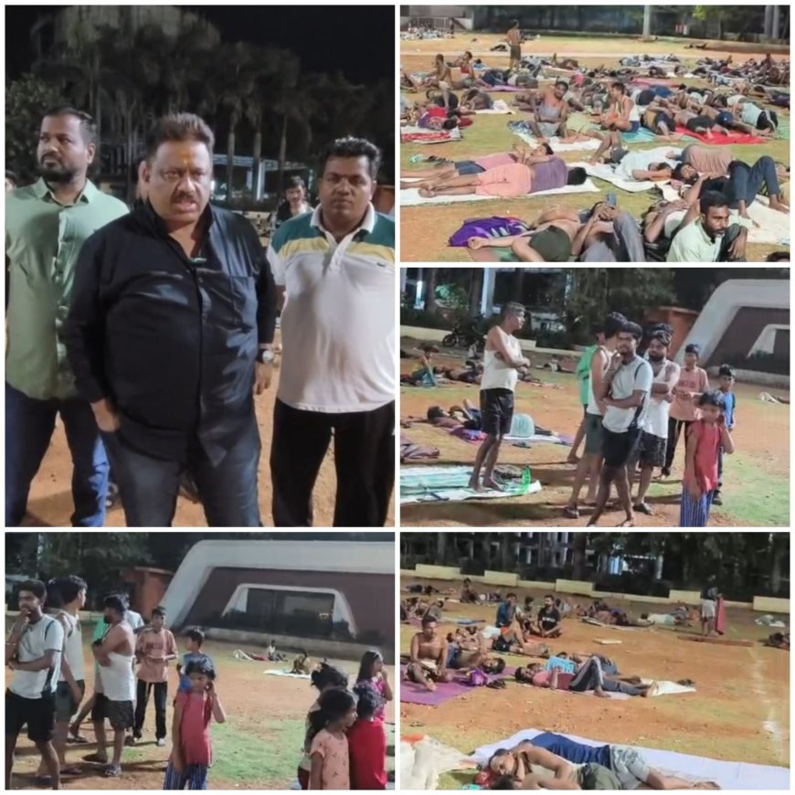 आनंद दिघे मैदान में सो रहे प्रवासी नागरिकों का मनसे ने किया निरीक्षण, पुलिस जांच की मांग