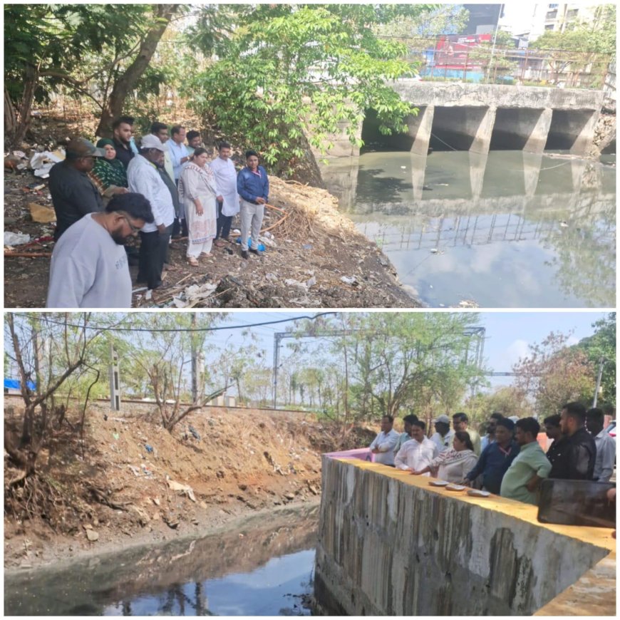 मीरा रोड के नालों की सुरक्षा व्यवस्था पर सवाल, विपक्ष की नेता आफरीन हुसैन ने उठाई कुंपण और शौचालय निर्माण की मांग