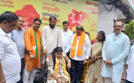 मुख्यमंत्री देवेंद्र फडणवीस के जन्मदिन पर मीरा-भाईंदर में रक्तदान एवं स्वास्थ्य शिविर का आयोजन