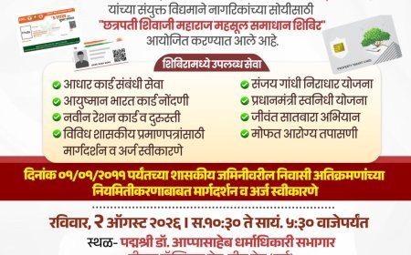 मीरा-भायंदर में 2 अगस्त को लगेगा 'छत्रपति शिवाजी महाराज महसूल समाधान शिविर