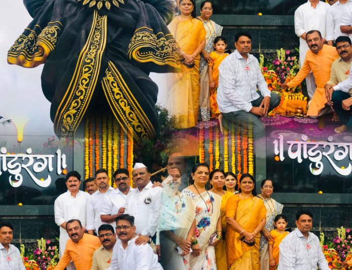 आषाढ़ी एकादशी पर मीरा-भाईंदर बना 'मिनी पंढरपुर', 51 फीट ऊंची विठ्ठल प्रतिमा के समक्ष भव्य महाआरती संपन्न