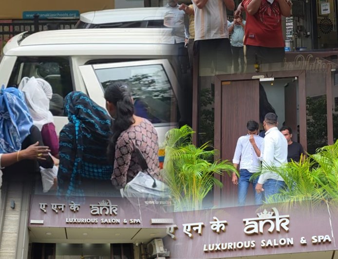 मीरा रोड के लग्ज़री स्पा पर पुलिस की बड़ी रेड: देह व्यापार का भंडाफोड़, 5 युवतियां रेस्क्यू, 2 आरोपी गिरफ्तार