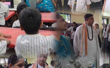मीरा-भाईंदर की मनपा स्कूल में शिक्षा सभापति का औचक निरीक्षण, शिक्षकों की अनुपस्थिति पर जताई चिंता