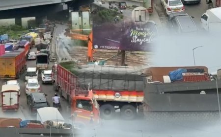 मुंबई-अहमदाबाद हाईवे पर भीषण जाम, 15 किलोमीटर तक वाहनों की लंबी कतार