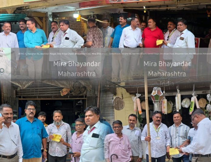 मीरा-भाईंदर में फुटपाथ पर सामान रखने और कचरा फैलाने वालों पर कार्रवाई, ₹24,500 का जुर्माना