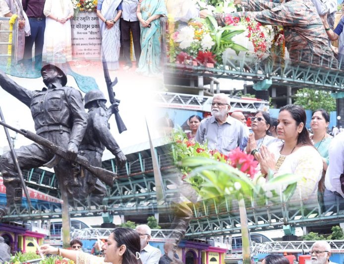 शहीद मेजर कौस्तुभ राणे को श्रद्धांजलि, स्मृति दिवस पर वीर स्मृति स्मारक पर पुष्पचक्र अर्पित