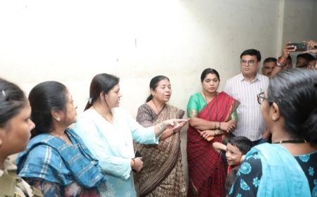 एमएमआरडीए की R-1 ट्रांजिट बिल्डिंग का महापौर और विधायक मनीषा चौधरी ने किया निरीक्षण, रहवासियों की समस्याएं सुनींmmrda-r1-transit-building-inspection-residents-problems-mira-bhayandar