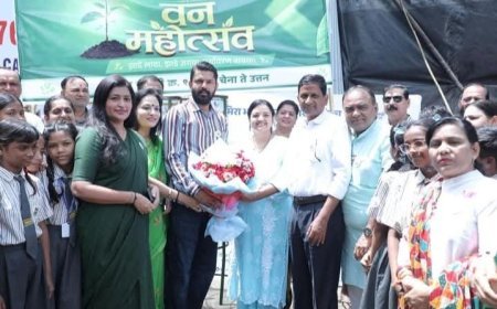 मीरा-भाईंदर में वन महोत्सव के तहत वृक्षारोपण, ‘पेड़ लगाएं, पर्यावरण बचाएं’ का दिया संदेश
