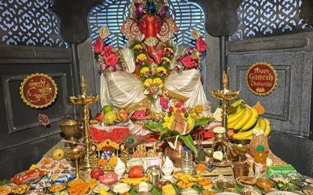 मीरा-भाईंदर में पर्यावरण अनुकूल गणेशोत्सव का संदेश, अमराठी परिवार ने बनाई कोंकण मंदिर की अनोखी सजावट