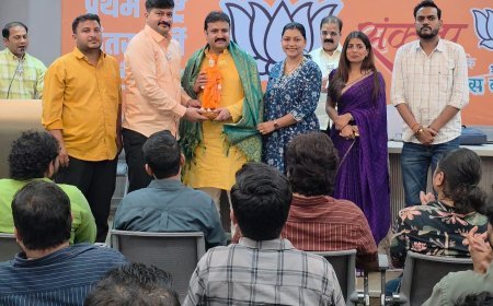 मीरा-भाईंदर BJP युवा मोर्चा में नई जिम्मेदारी, निलेश सोनी का जिला कार्यालय में भव्य स्वागत