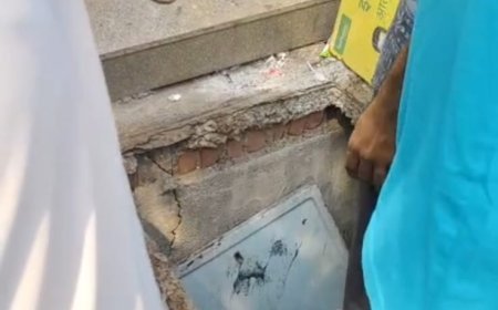 भाईंदर में गटर का ढक्कन टूटने से महिला और बच्चा गिरे, दोनों घायल